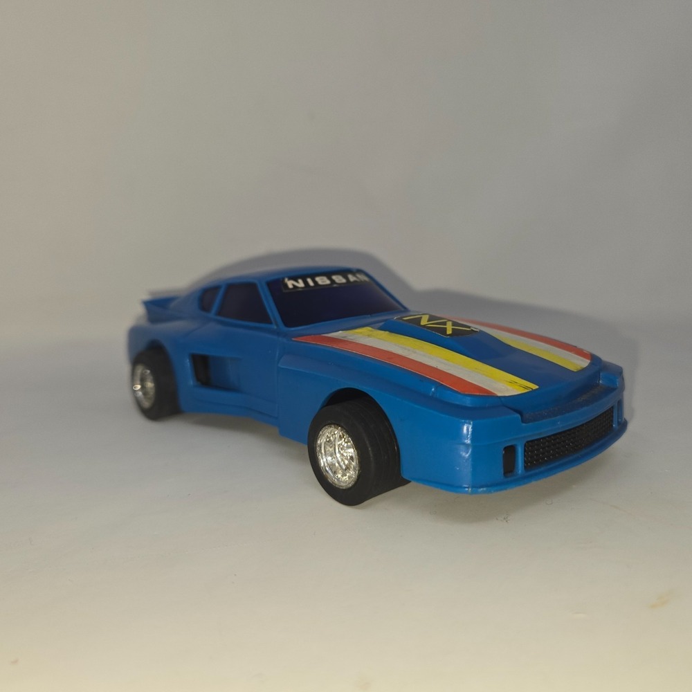 Lanard Toys Pull String Nissan ZX Blue Race Car Pull Cord 1982 Works Vintage - Picture 11 of 16
